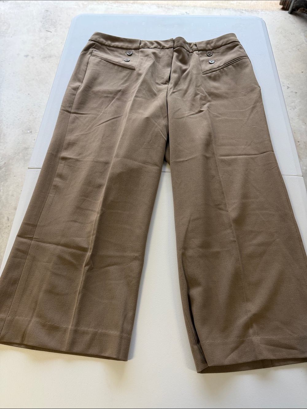 Woman’s new directions cropped  Dress Pants in khaki, Size 14